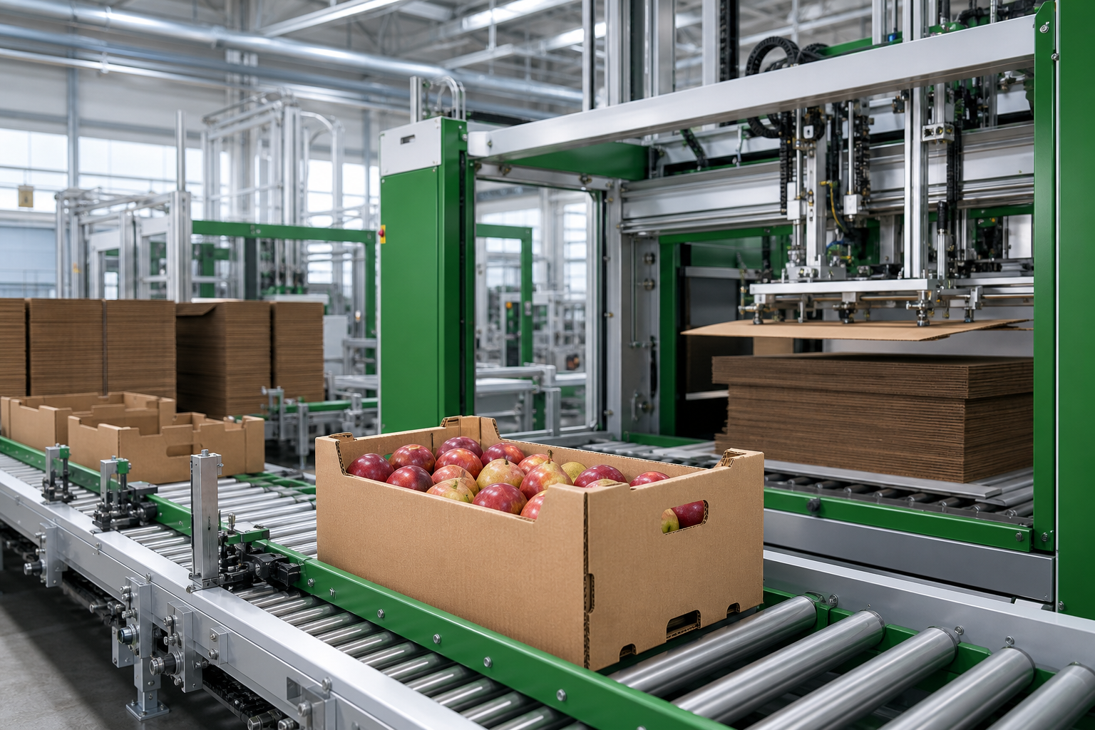 Automatic machines for corrugated cardboard crates